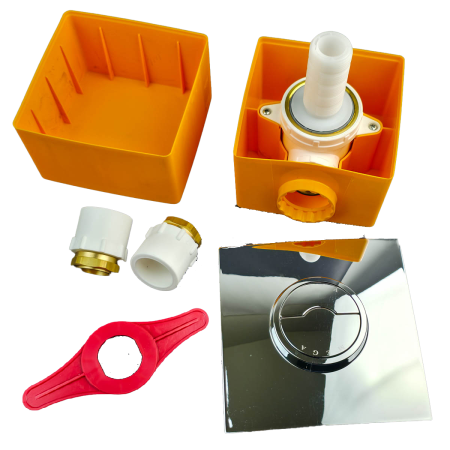 Kit-uri de montaj si accesorii - Supapa de acționare incastrata, sistem WC cu conexiune, 3/6lt | MY-7131