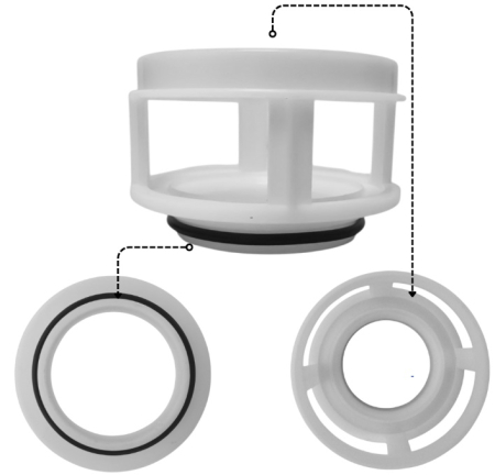Rezervoare incastrate & panouri de control - Suport mecanism evacuare pentru rezervor incastrat VitrA, include garnitura O-ring | 426231YP