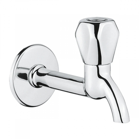 Robinete coltar - Robinet baie cromat cu pipa 122mm si cartus ceramic 180°, montaj pe perete | A41584EXP