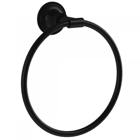 Suporturi prosoape de baie - Suport pentru prosop baie, rotund, negru mat | A4452436