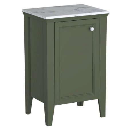 Mobilier de baie - Mid unit, 55cm, cu marble counter, retro green, stanga | 65810