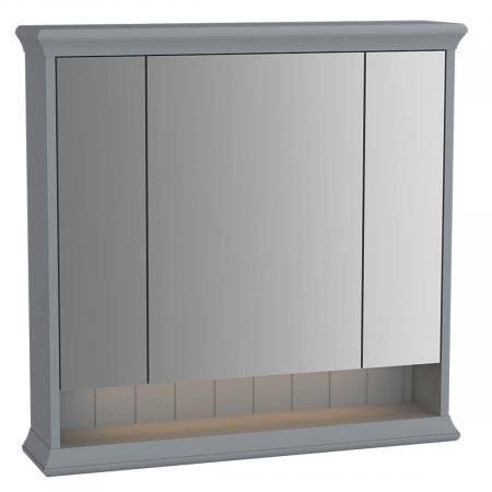 Mobilier de baie - Mirror cabinet 80cm, mat grey | 62232