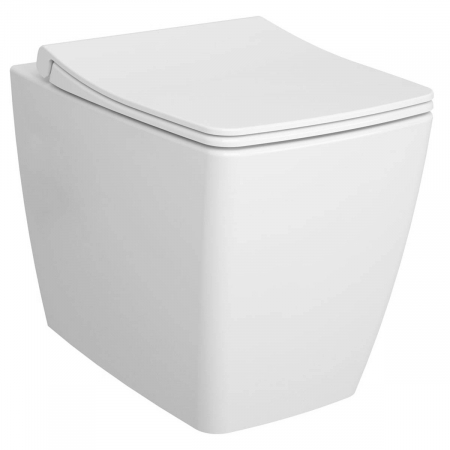 Vase de toaleta - Vas WC rimless stativ lipit de perete 54cm, alb | 7670B003-0075