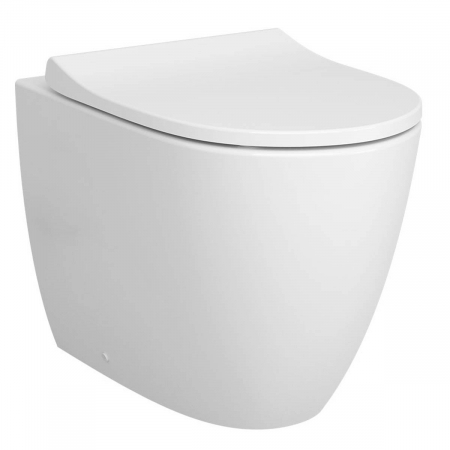 Vase de toaleta - Vas WC rimless stativ lipit de perete 54cm, evacuare orizontala, alb | 7985B003-0075