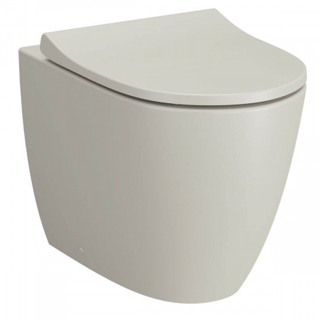 Vase de toaleta - Vas WC rimless stativ lipit de perete 54cm, evacuare orizontala, taupe mat | 7985B020-0075