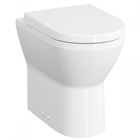 Vase de toaleta - Vas WC rimless stativ lipit de perete 54cm, inalt, cu iesire universala, fixare dubla la podea | 7099B003-0087