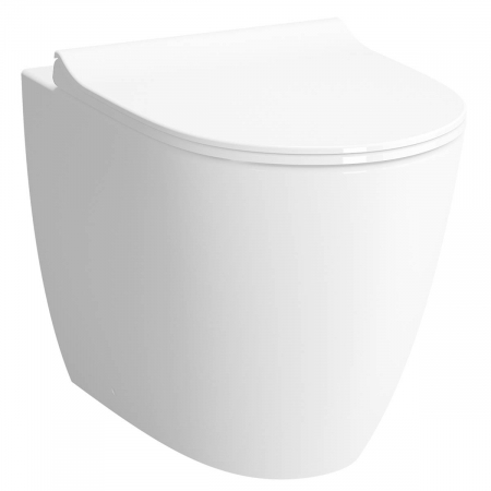 Vase de toaleta - Vas WC stativ lipit de perete 54cm, evacuare orizontala, alb | 5985B003-0075