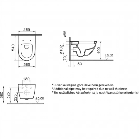 Vas WC suspendat 54cm | 4448B003-0075 [1]