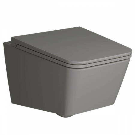 Vase de toaleta - Vas WC suspendat rimless 56cm, culoare piatra gri mat | 7245B476-0075