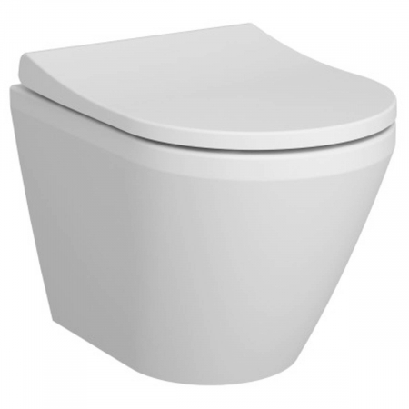 Vase de toaleta - Vas WC suspendat rimless fixare ascunsa, 49, 5cm, compact, alb mat | 7040B001-0075