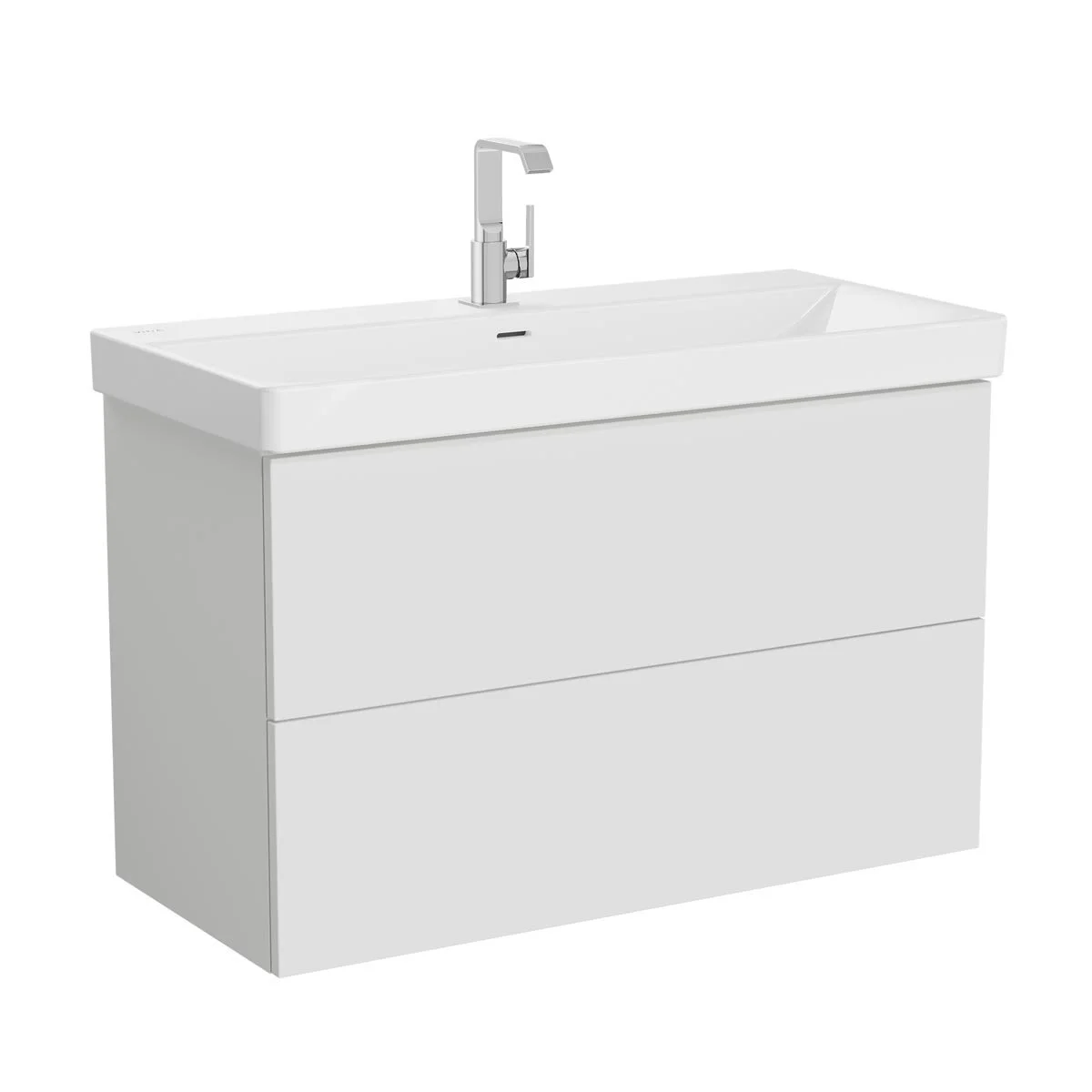 Mobilier de baie - Unitate de baza lavoar baie 100cm, cu 2 drawers, cu standard lavoar / chiuveta baie | 67210