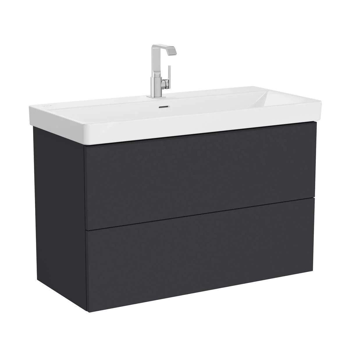 Mobilier de baie - Unitate de baza lavoar baie 100cm, cu 2 drawers, cu standard lavoar / chiuveta baie | 67223