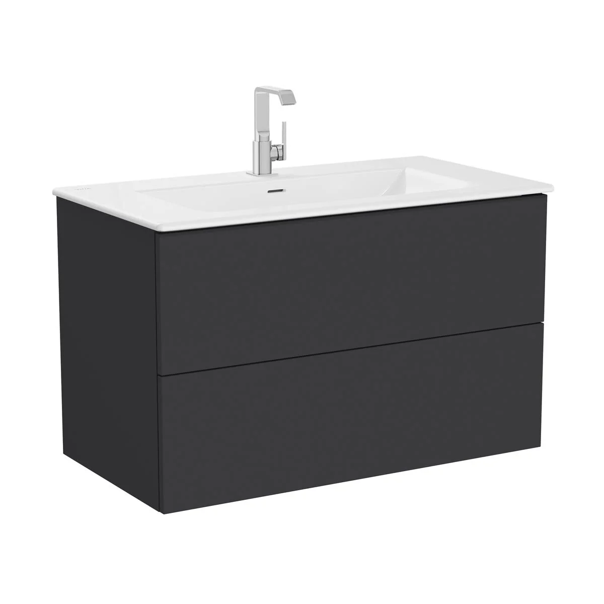 Mobilier de baie - Unitate de baza lavoar baie 100cm, cu 2 drawers, cu Lavoar / chiuveta baie tip vanity | 67227