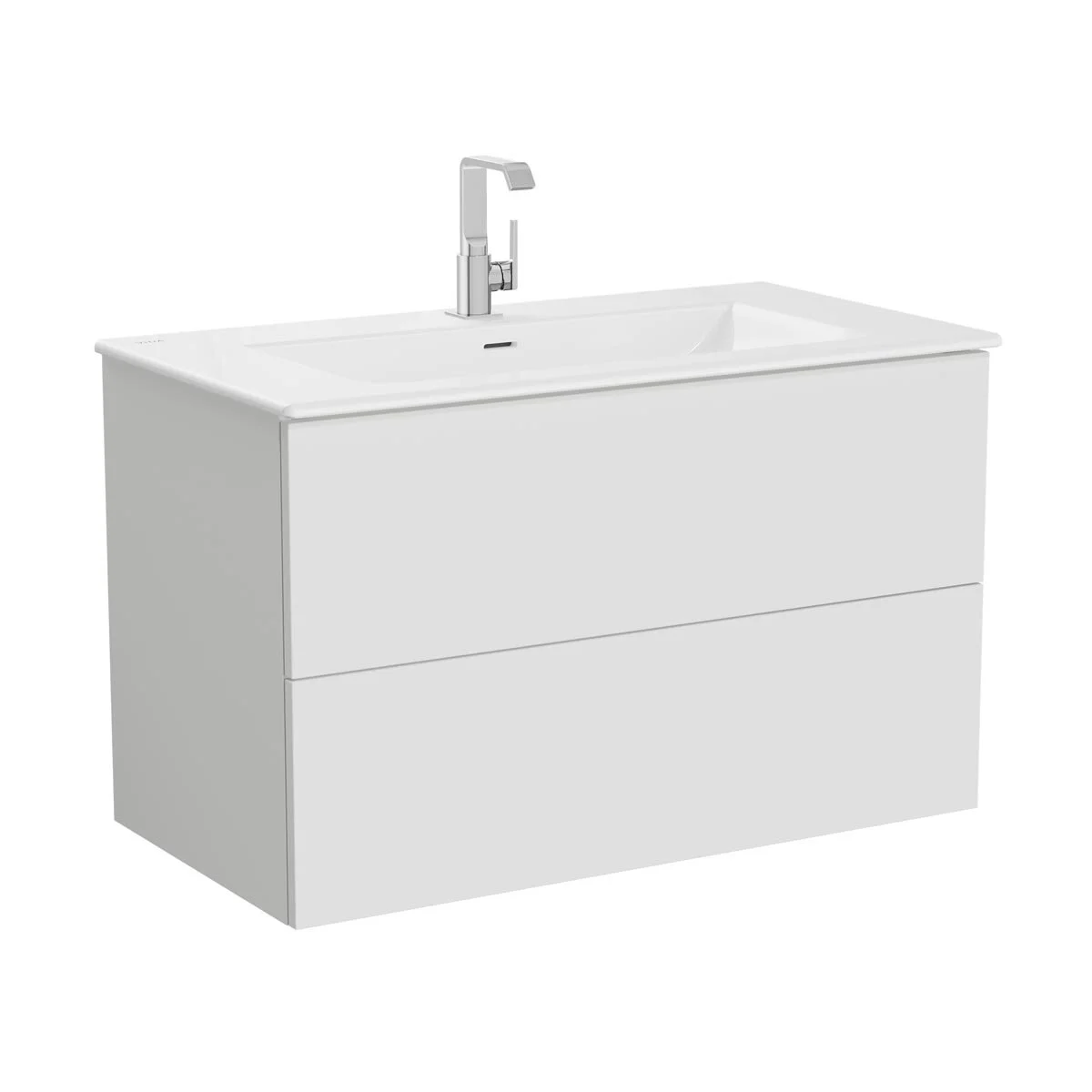 Mobilier de baie - Unitate de baza lavoar baie 100cm, cu 2 drawers, cu Lavoar / chiuveta baie tip vanity | 67214