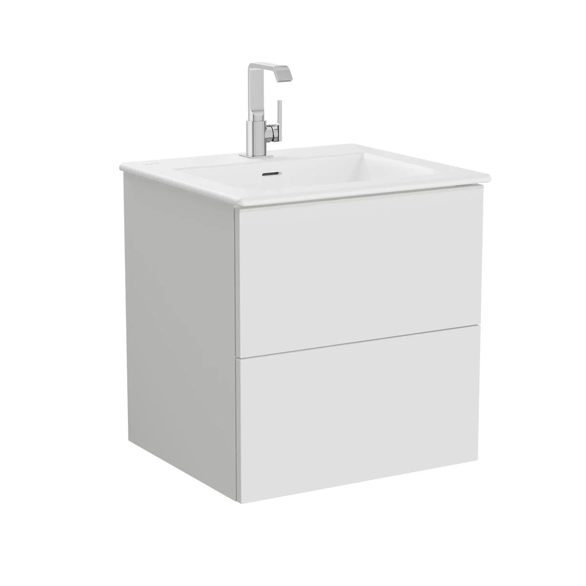 Mobilier de baie - Unitate de baza lavoar baie 60cm cu 2 drawers, cu Lavoar / chiuveta baie tip vanity | 67212
