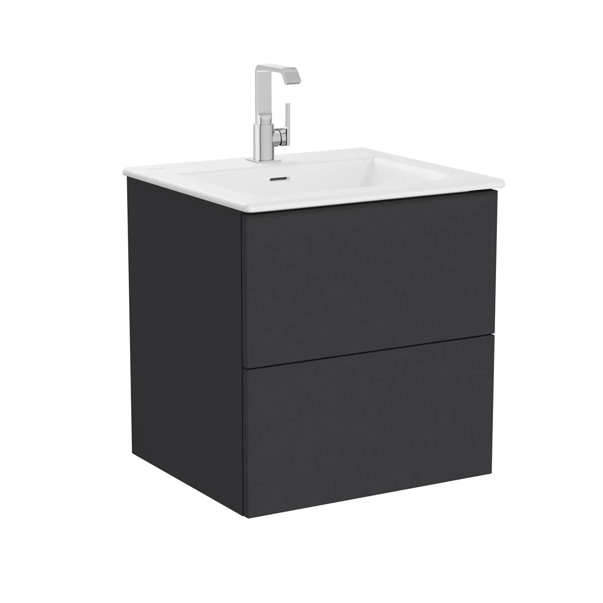 Mobilier de baie - Unitate de baza lavoar baie 60cm cu 2 drawers, cu Lavoar / chiuveta baie tip vanity | 67225