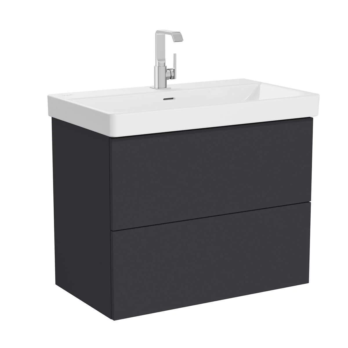 Mobilier de baie - Unitate de baza lavoar baie 80cm, cu 2 drawers, cu standard lavoar / chiuveta baie | 67222
