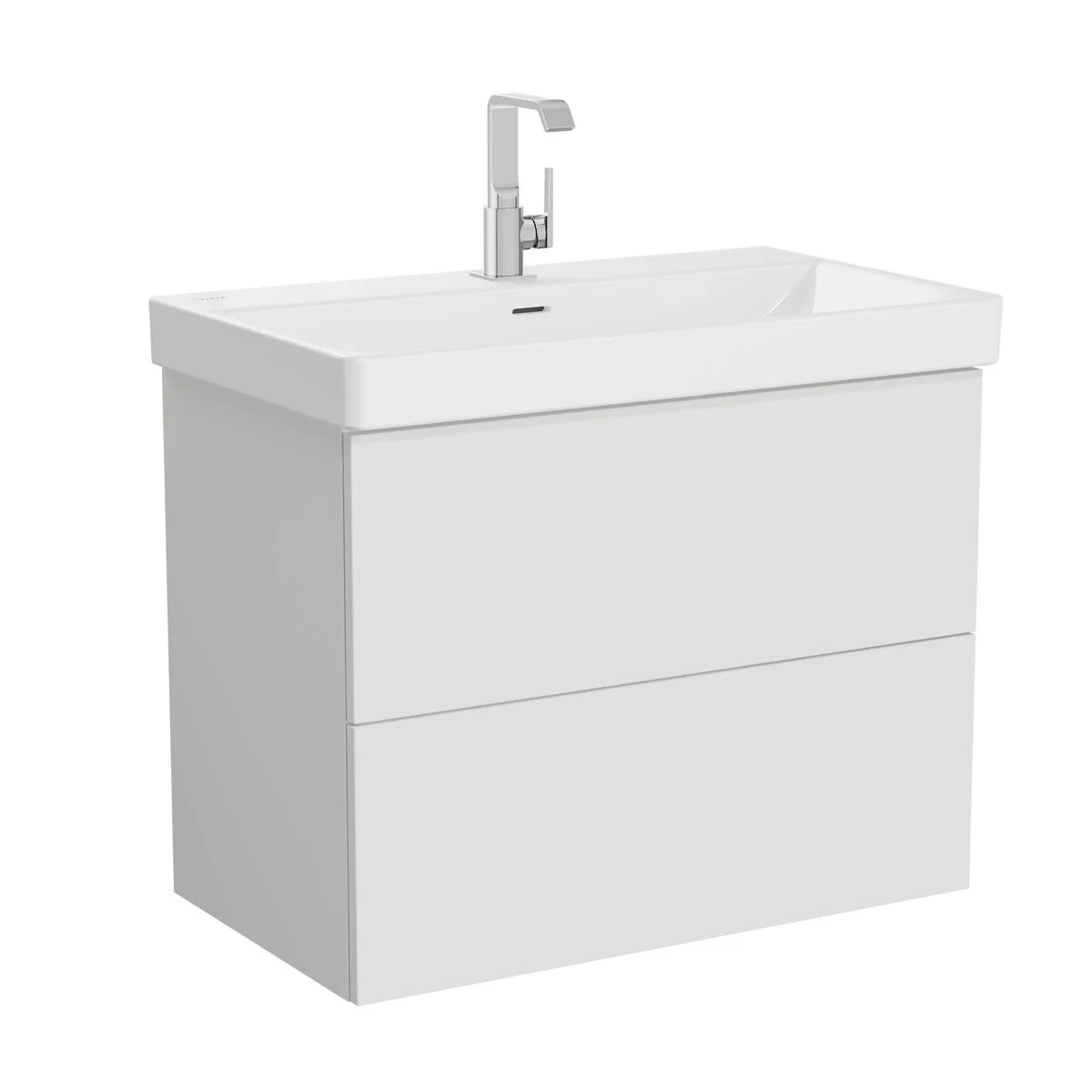 Mobilier de baie - Unitate de baza lavoar baie 80cm, cu 2 drawers, cu standard lavoar / chiuveta baie | 67209
