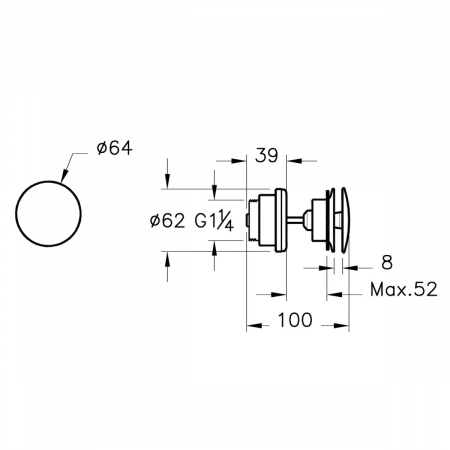 Ventil scurgere cupru universal | A4514826 [1]