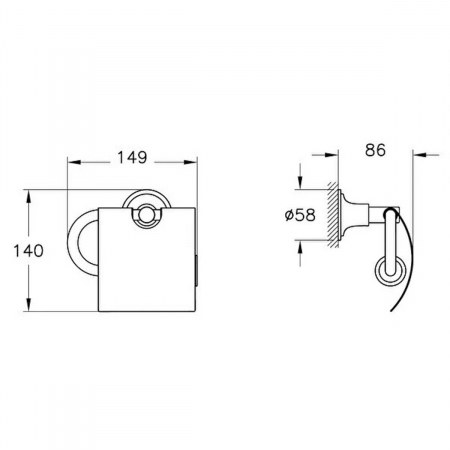 Suport hartie igienica, negru mat | A4452236 [1]