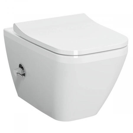 Vase de toaleta - Vas WC suspendat rimless 54cm cu functie bideu, alimentare apa ascunsa, cu robinet standard incastrat | 7082B003-7209