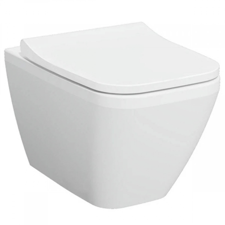 Vase de toaleta - Vas WC suspendat rimless 54cm, fixare ascunsa, alb mat | 7082B001-0075