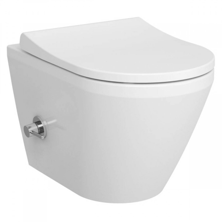 Vase de toaleta - Vas WC suspendat rimless 54cm robinet bideu integrata 54cm, alb | 7041B003-1584