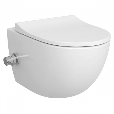 Vase de toaleta - WC suspendat rimless, cu vana termostatica integrata pentru bidet 54cm, alb | 7748B003-7211
