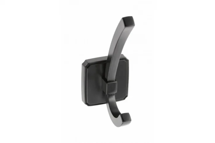 Agatatoare cuier CAPITAL 123x62 mm, 2 agatatori, negru mat [1]