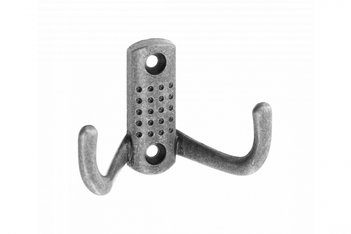 Agatatoare cuier K23 B0 70x47 mm, 2 agatatori, argintiu antichizat [1]