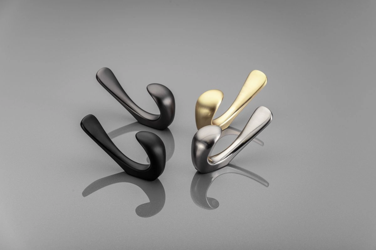 Agatatoare cuier ORA 90x26 mm, 2 agatatori, gold [3]