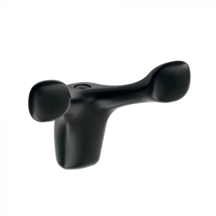 Agatatoare cuier TOLEDO B0 79x58 mm, 2 agatatori, negru mat [1]