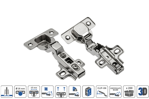 Balama semiaplicata Clip-On, reglaj 3D, placuta inclusa [2]