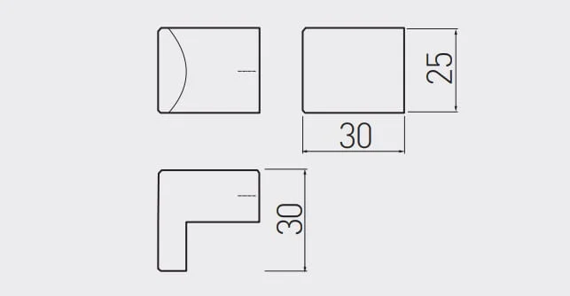 Buton mobila ARES 30x25 mm, negru mat [3]