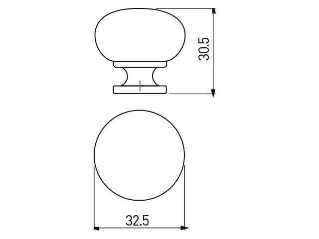 Buton mobila BERGAMO 32x30 mm, aluminiu [2]
