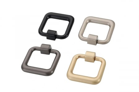 Buton mobila BONDY 49x46 mm, negru mat [2]