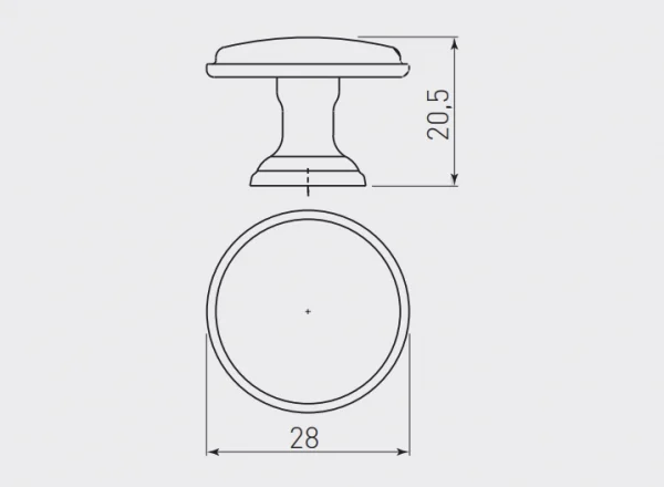 Buton mobila CENTO 28x20.5 mm, cupru antichizat [2]
