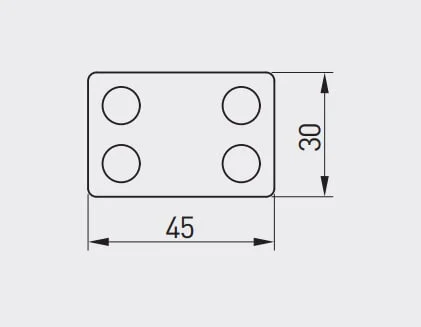 Buton mobila copii BLOCK 45x30 mm, verde [2]