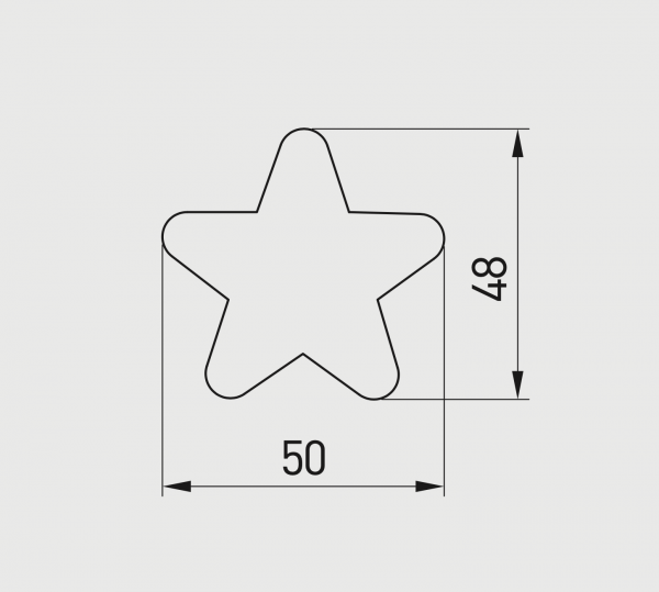 Buton mobila copii STAR 50x48 mm, galben [2]