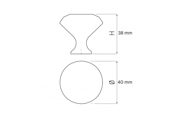 Buton mobila Crystal Palace 40 mm, crom [2]