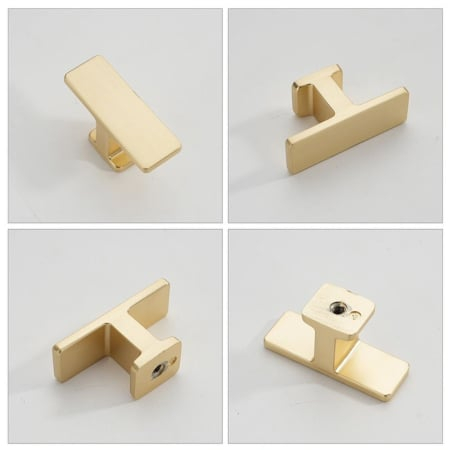 Buton mobila FLAT 50x25 mm, brushed gold [2]
