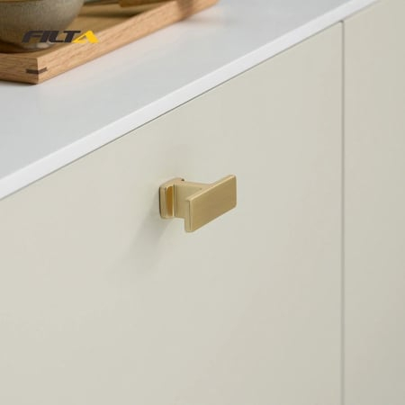 Buton mobila FLAT 50x25 mm, brushed gold [4]