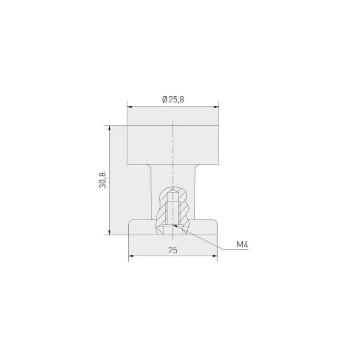 Buton mobila RING 26x31 mm, negru mat [2]
