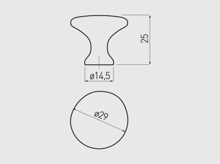 Buton mobila UDINE 29x25 mm, inox [3]