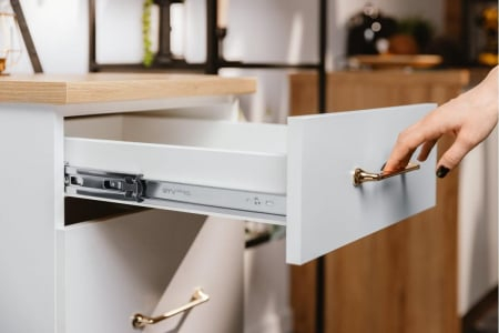 Glisiera bile 500 mm Versalite Plus+, soft-close, extragere totala, 40 kg, negru mat [5]