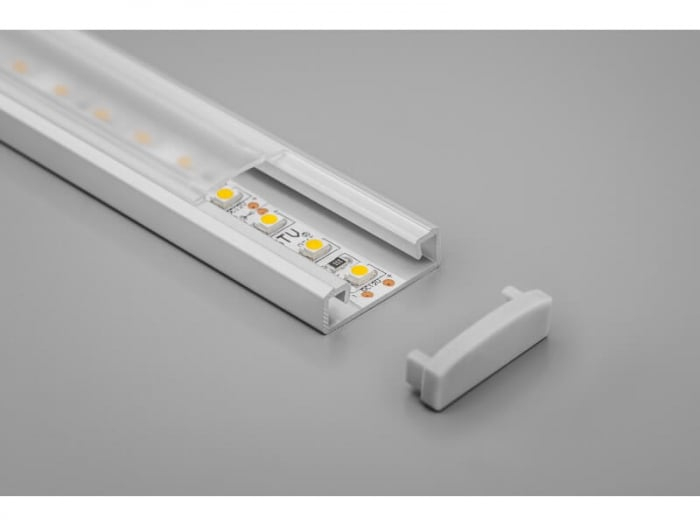 GTV-Profil banda LED aplicat GLAX 3 m, gri [2]