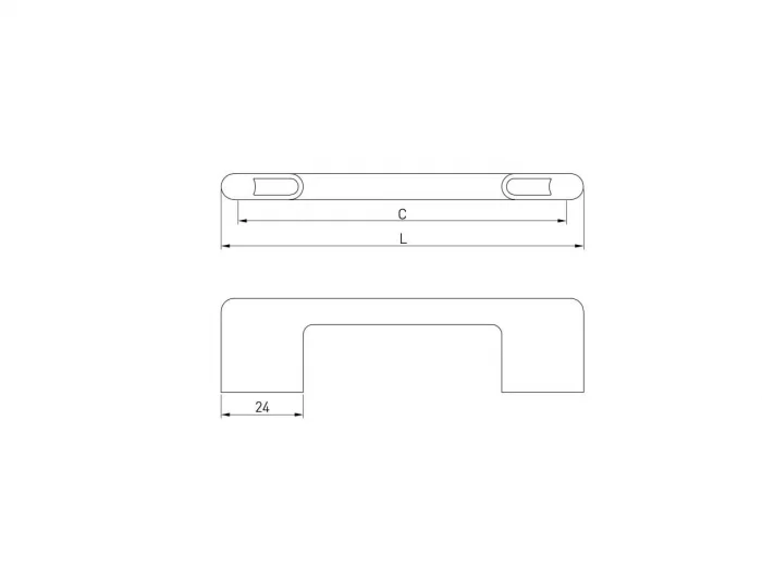 Maner mobila CAPRI 128 mm, negru mat [2]