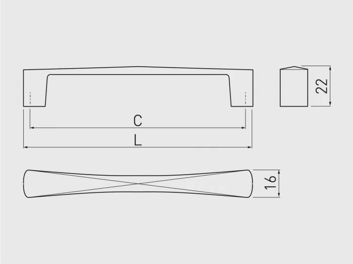 Maner mobila COMO 96 mm, cromat [3]
