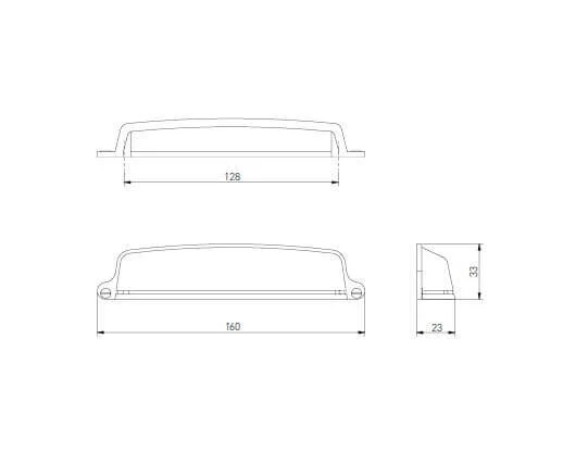 Maner mobila EVER 128 mm, negru mat [2]