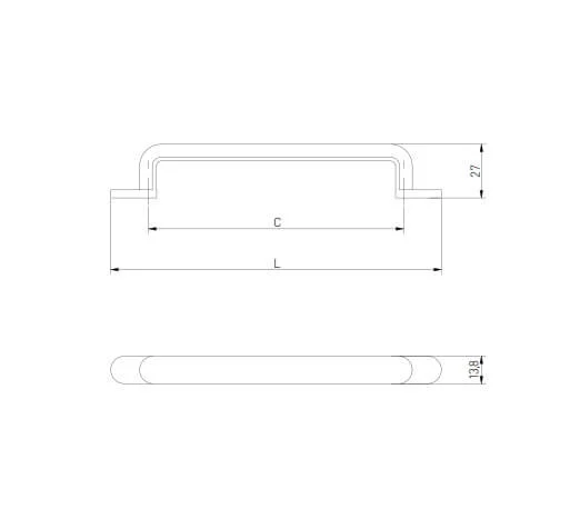 Maner mobila OTTO 128 mm, negru mat [4]